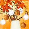 12pcs Plastic Pumpkin Hanging Ornaments Shining Thanksgiving Festival Decorative  Home Decoration