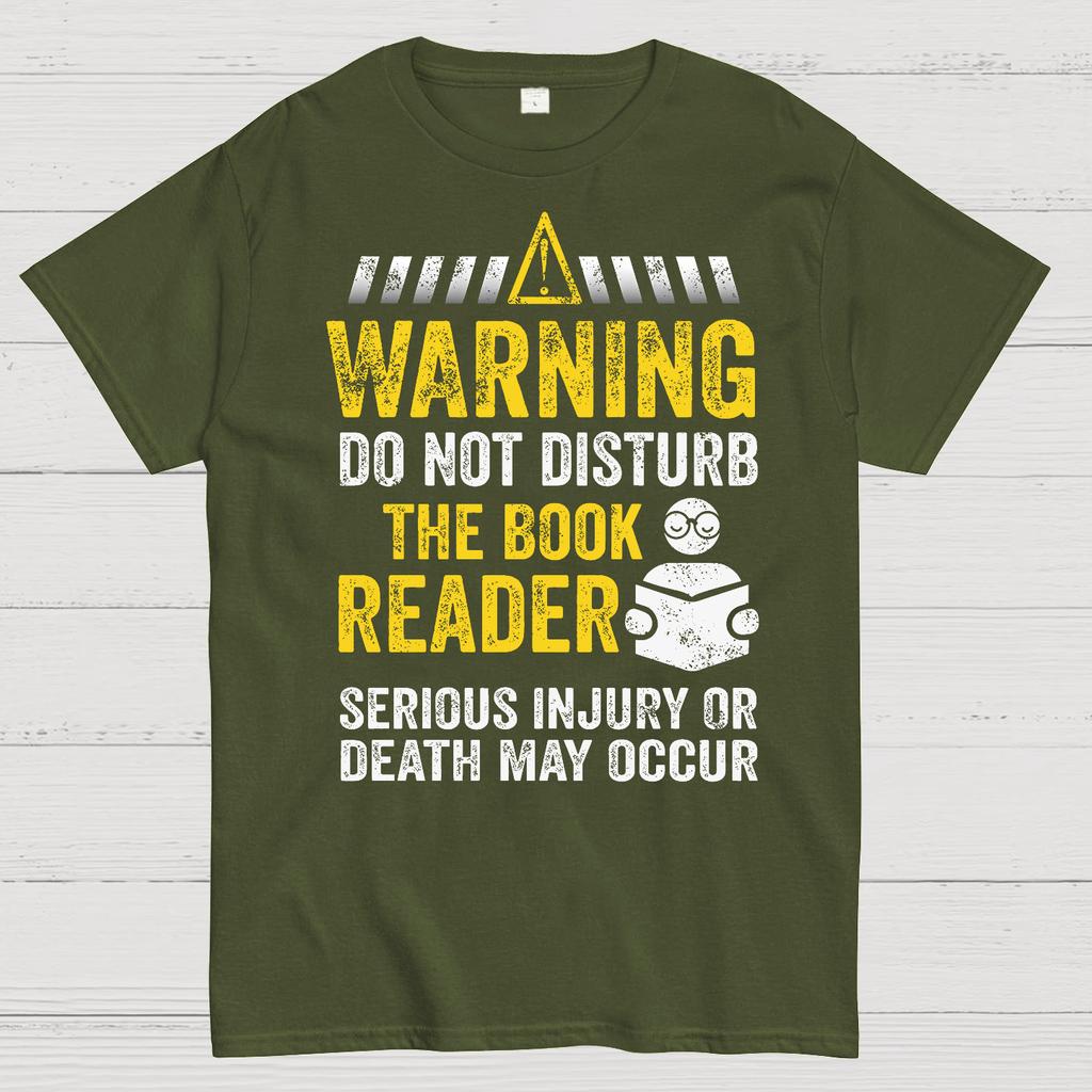Warning Do Not Disturb The Book Reader Cotton Summer Casual Cool Loose T-Shirt