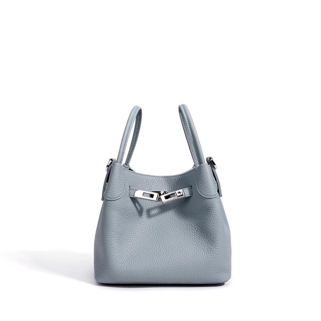 Vysoce kvalitní taška na zeleninu, nová kožená taška přes rameno typu messenger bucket bag, dámská jednobarevná lehká luxusní módní dámská kabelka