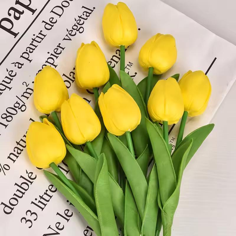 5/10PCS Tulips Artificial Flowers Real Touch Flowers Tulip Bouquet Decor Fake Tulips Flower for Home Wedding Decorations
