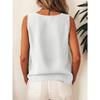 Dames mouwloos knoophemd, zijkant, enkelzijdig gesloten, los vest, bohemien stijl, casual top