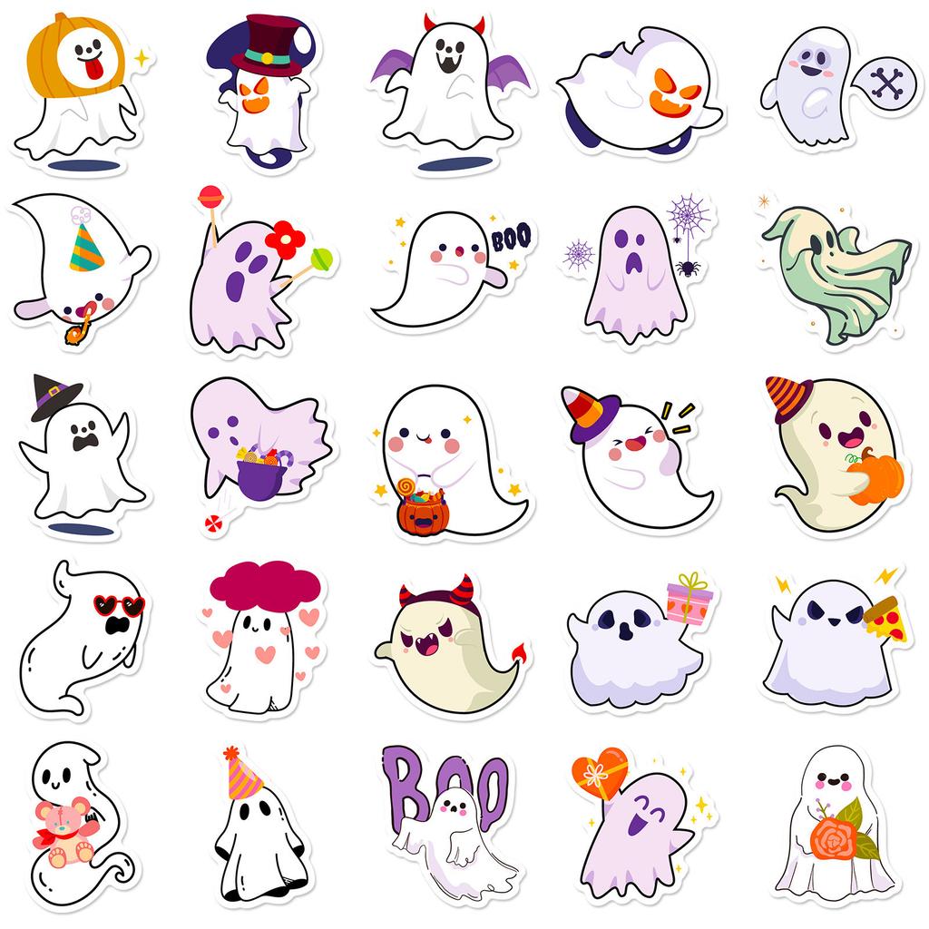 50 Niedliche Geist Temu Unabhängig DIY Wasserbecher Notizbuch Koffer Persönliche Aufkleber Wasserdicht