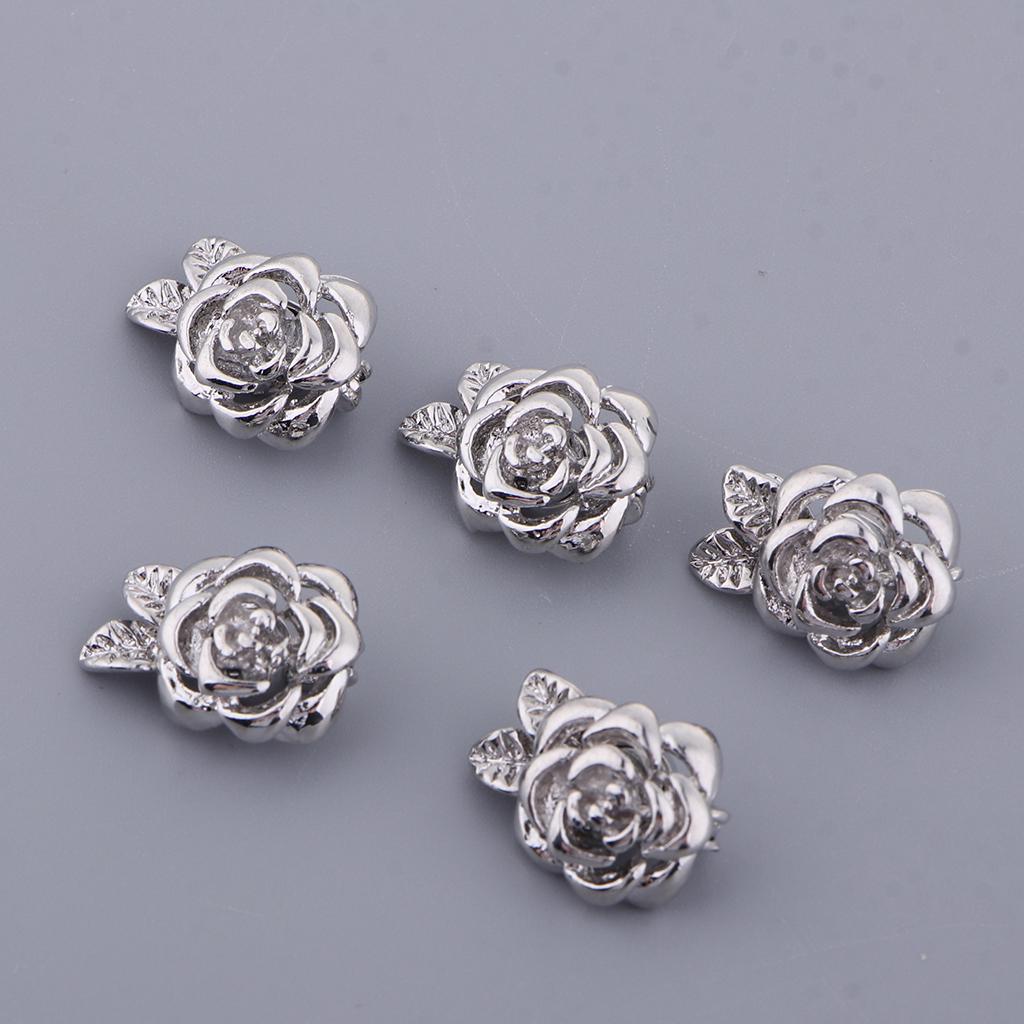 5Pak Rose Flower Magnetic Clasps DIY Armbånd Kroker Endespenne smykker