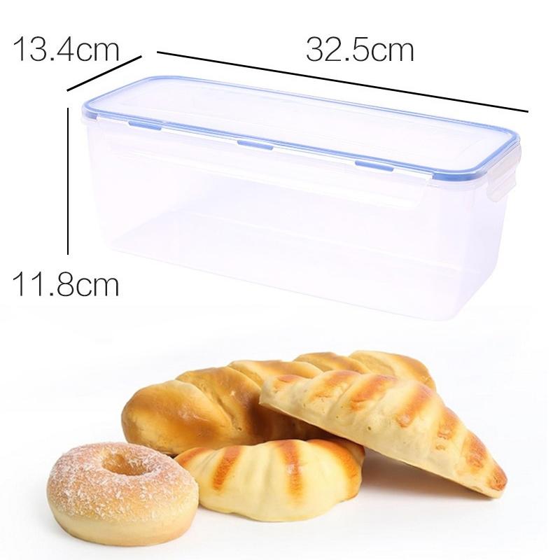 Plastová nádoba na chleba Vzduchotěsná nádoba na potraviny Nádoba na sendvičový chleba s víkem Nádoba na bochníkový chleba Kuchyňský organizér