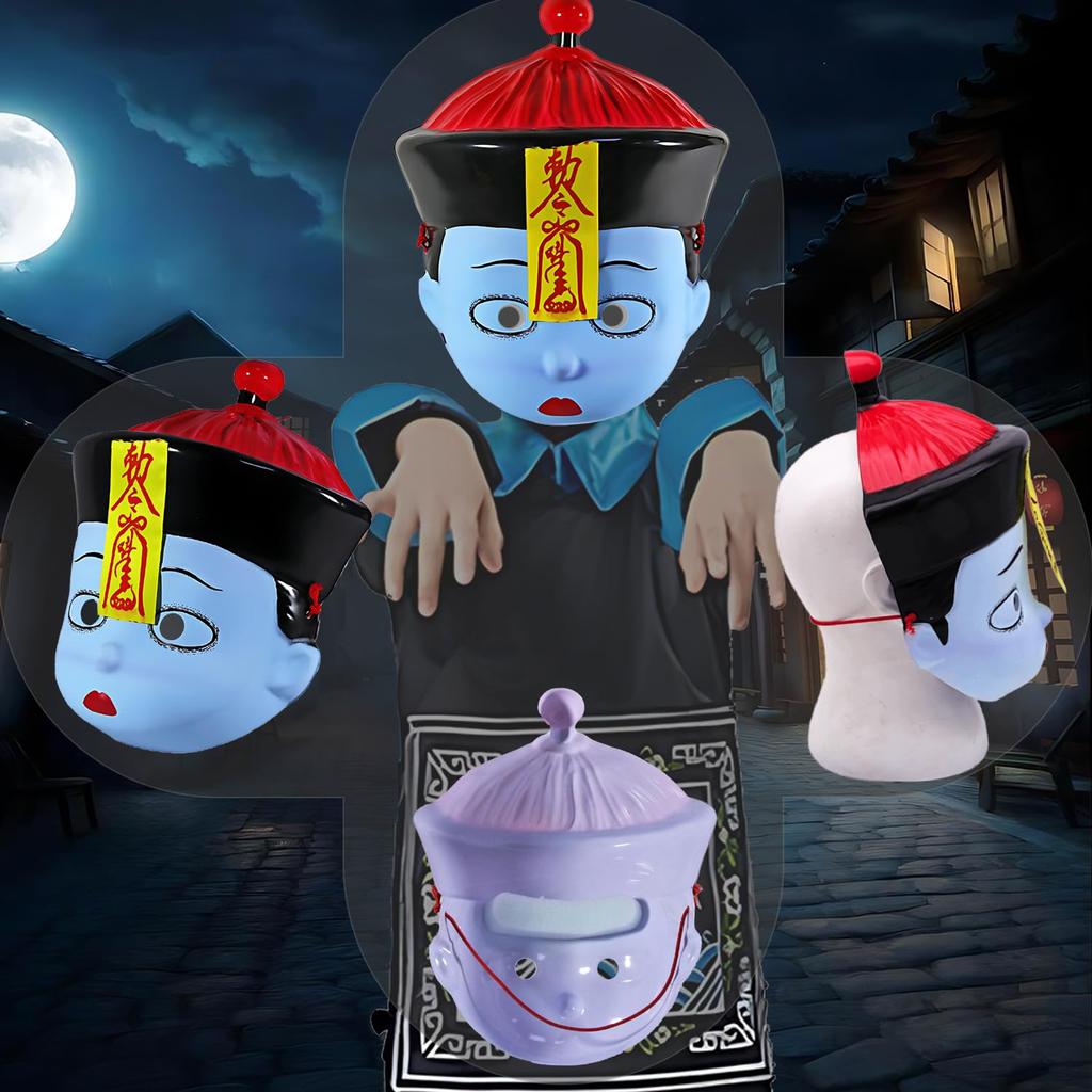 Jiangshi Cosplay Costume for Includes Hat with and Chinese Costume for Girls and Perfect for and Cultural Festivals of Size Be-Unique Kids, Halloween,