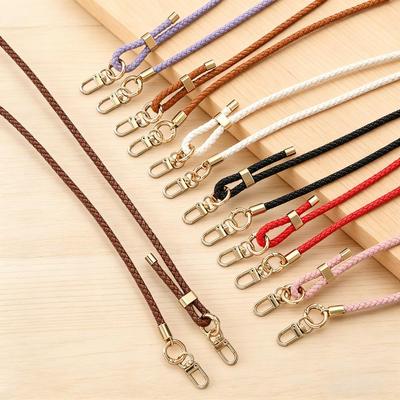 Adjustable Braided Leather Crossbody Strap & Keychain Pendant for Phone Lanyard
