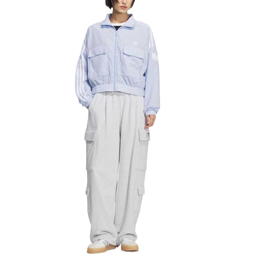 Adidas Originals Cropped Track Top Soft Lightweight Versatile Daily Sports Outerwear Jacket Women KG8514
