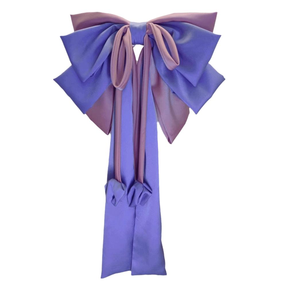 Fashion Extra Large Bow Hair Clip Multi Layers Long Ribbon Satin Bowknot Barrettes Colorful Elegant Spring Clip Hair Accessories