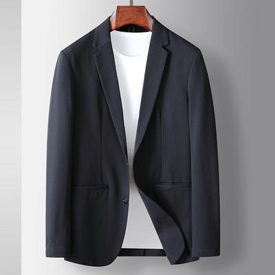 Casual Non-ironing and Anti-wrinkle Single-west Men's Jacket, Slim-fitting Middle-aged and Young-aged Thin Sunscreen Suit