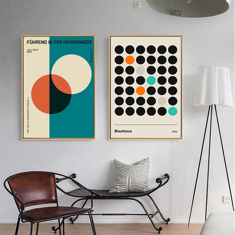 Abstract Geometric Wall Art Pictures Modern Dots Canvas Paintings Simple Posters and Prints for Interior Living Room Home Decor