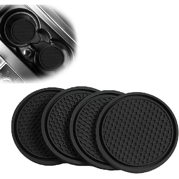 4 PCS Car Cup Holder Erts, Anti Slip PVC Honeycomb Waterproof Fixed Tea Coasters, Universal For Vehicle Interior Cup Mats (Pink) 4 PCS