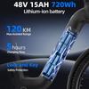 Bicicletă Electrică TTGO E-SUVO Motor 250W Baterie 48V15Ah Autonomie Maximă 120km Anvelope 27.5“ × 2.4” Cadru Suspensie Completă Frâne cu Disc Hidraulice Shimano 7 viteze