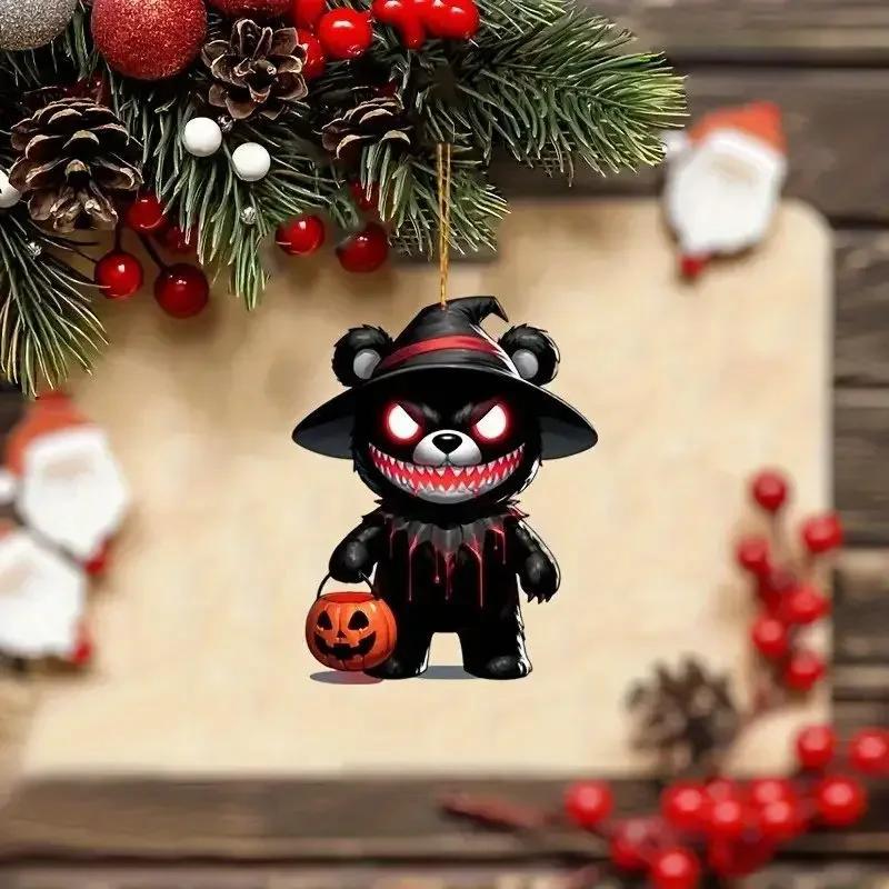 NEW Car Bear Ornament Realistic Cat-shaped Pendant Rearview Mirror Hanging Decor for Car Easy To Hang Chain Accessories