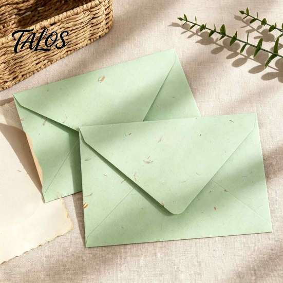 Handmade Paper Envelopes with Real Petals 10PCS Petal Art Envelopes, Floral Texture Design, Thick Western Style for DIY Crafts Stationery, Macaron