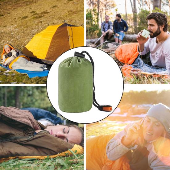 Emergency Sleeping Bag Portable Thermal Blanket Lightweight Waterproof Outdoor Camping Backpacking Hiking Adults Bivvy Sack Survival Gear