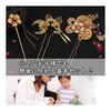 Felimoa Handmade Accessory Parts Set - Kanzashi & Earring Components (Gold) - Large Assortment for DIY Jewelry Making
