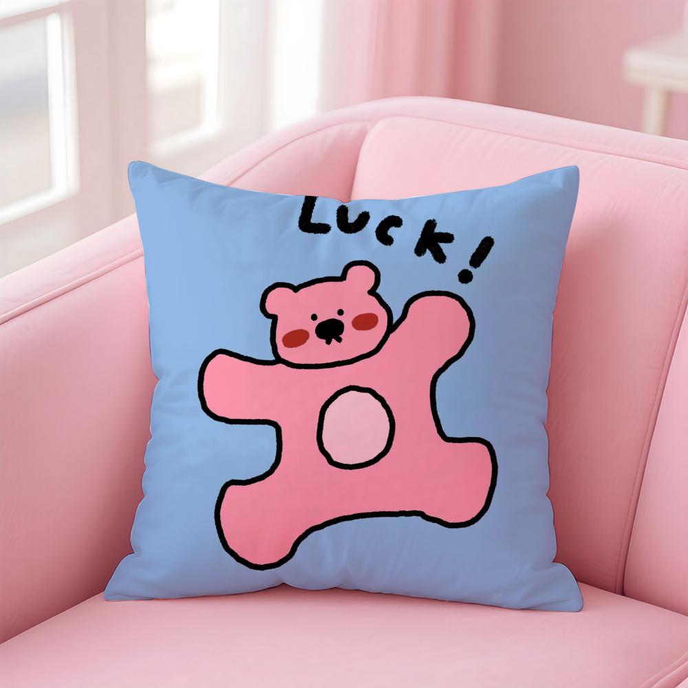 Happy D-Dog Cushion Cover Comfortable Reversible Pillow Cover Ideal for Car Sofa Bedroom & Beyond