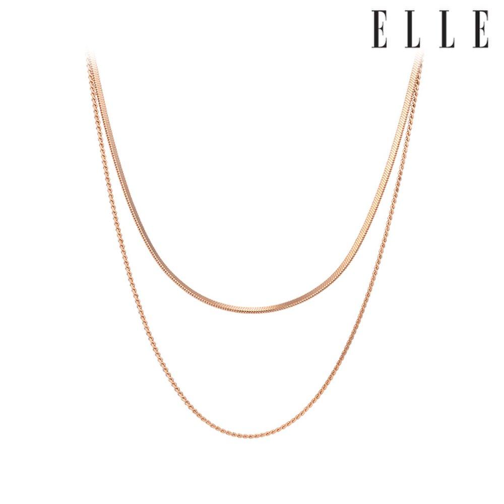 Herringbone Layered Necklace Elbrnn192
