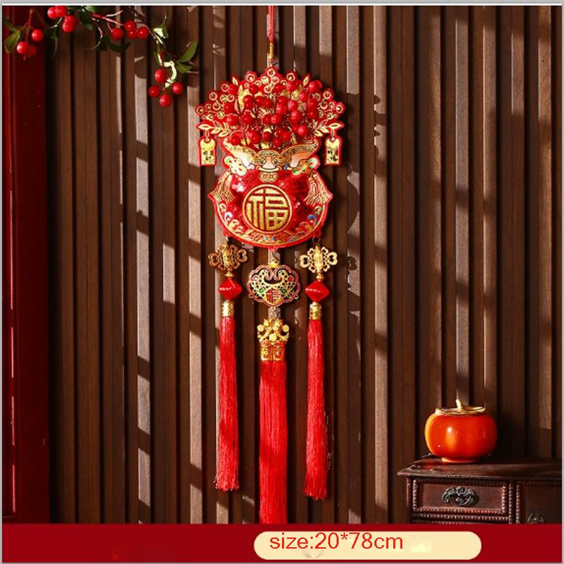 2026 Lucky Red Envelope Charm – Chinese New Year Horse Zodiac Decoration, Festive Fortune Pouch Hanging Ornament with "Fu" Symbol for Home, Car & Door