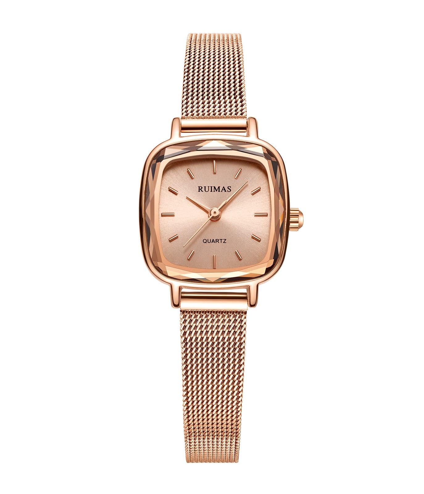 

Women s Watch, Rose Gold Mesh Strap, Fashion Quartz Watch, Waterproof, Pink Gold, for Women