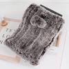 New lady real rex rabbit fur hat Natural warm rex rabbit fur hat scarf Women hand knitted soft real rabbit fur caps scarves