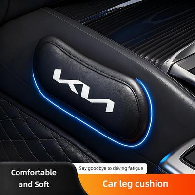 Leather Car Pillow Car Knee Pad Elastic Memory Foam Leg Pad For Morning Sportage K8 K3 K9 Ceed Picanto Stonic K7 K5 Rio Niro