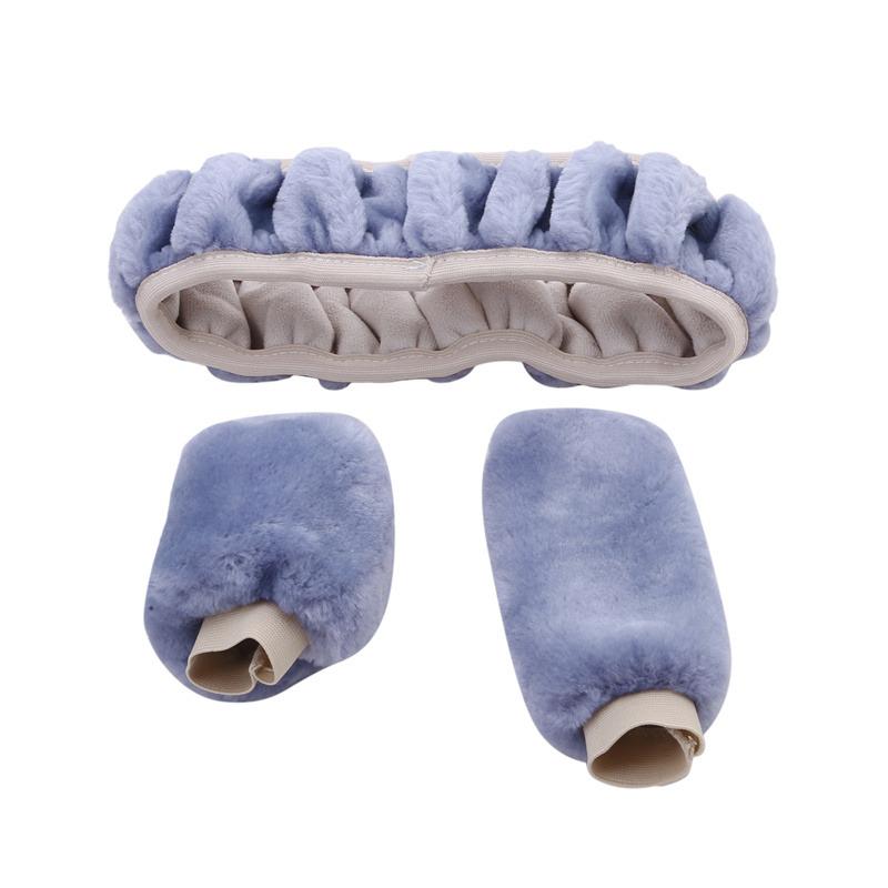 

3pcs/Set Warm Faux Wool Steering Wheel Cover Fur Fluffy Thick Auto Car Steering Wheel Plush Cover Soft Wool Decoration Car