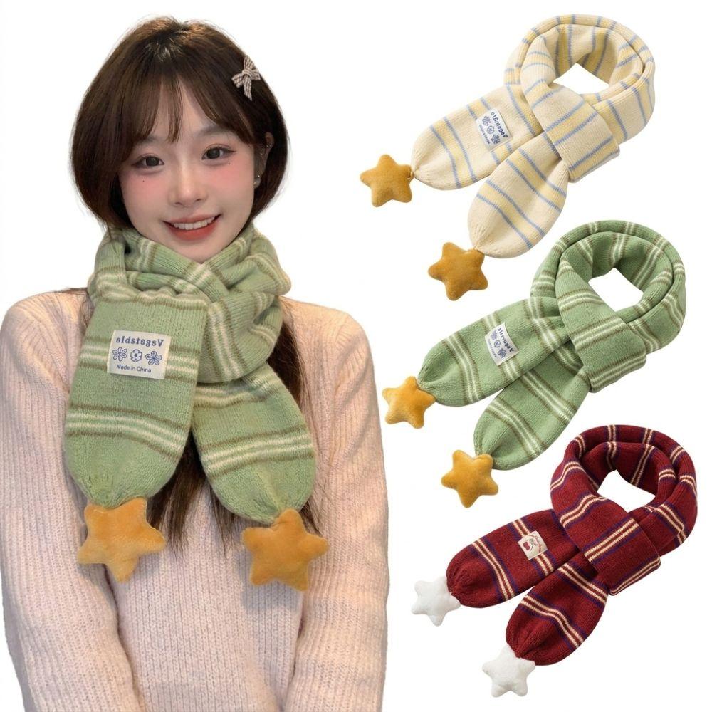 Thicken Knit Scarf Soft Neck Scarf New Cross Scarf Women