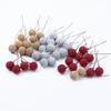 100/200pcs Artificial PE Cherry Fruits Wedding Decoration Flowers Wreath Christmas Home Room Yard Diy Gifts Box prop Accessories