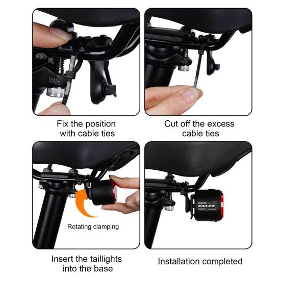 Bicycle Tail Light with Brake Sensor Waterproof USB Rechargeable Universal MTB Road Mountain Bike Cycling Night Riding Warning Rear Lamp