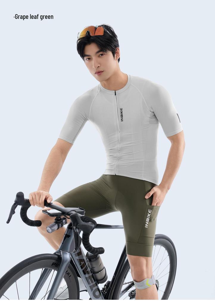 INBIKE Herren Sommer Radsport Trägerhose - Bequem, Strapazierfähig mit Professionellem Gepolstertem Sitz für Straßenradsport