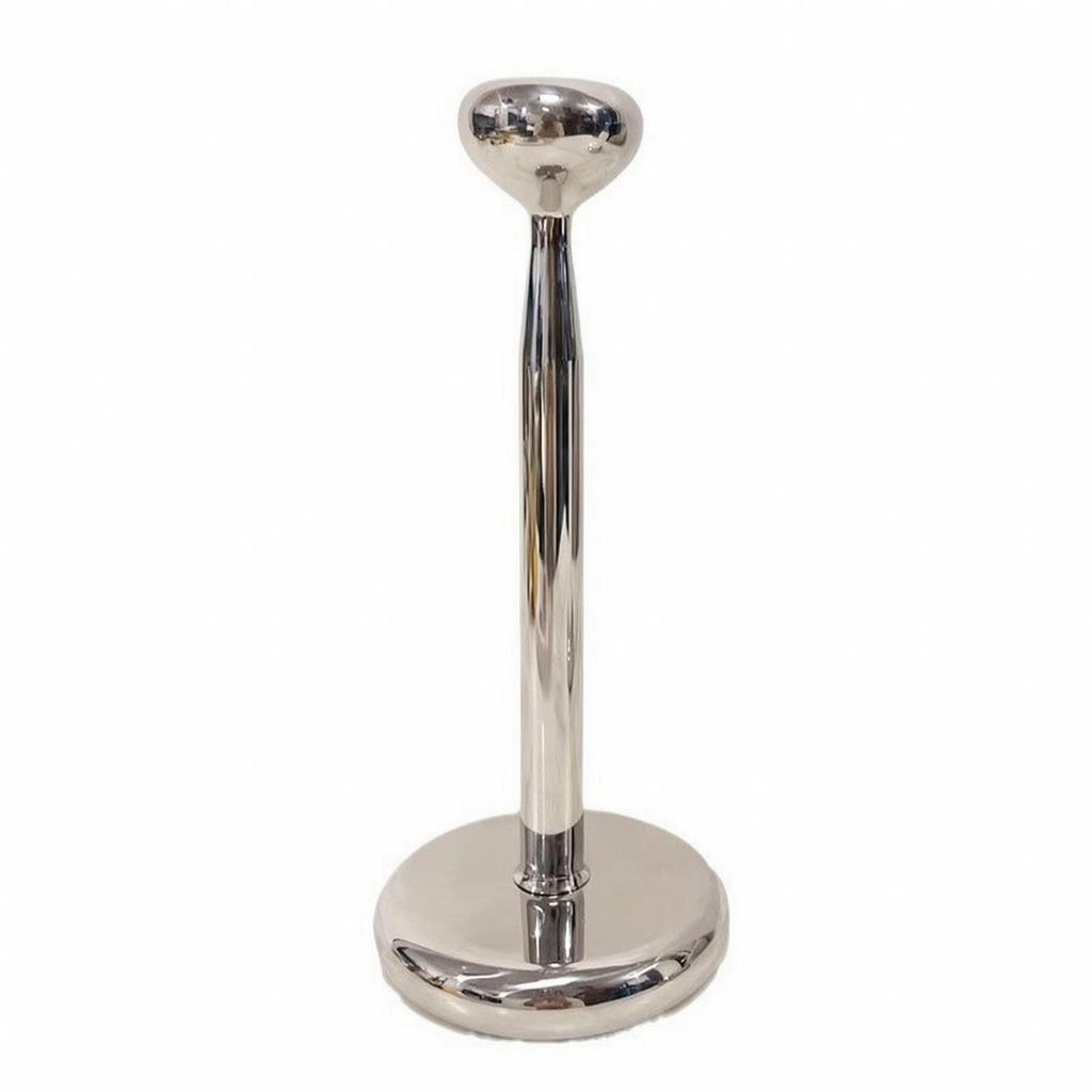 Paper Towel Holder Stainless Steel with Round Base Polished for Kitchen, Dining