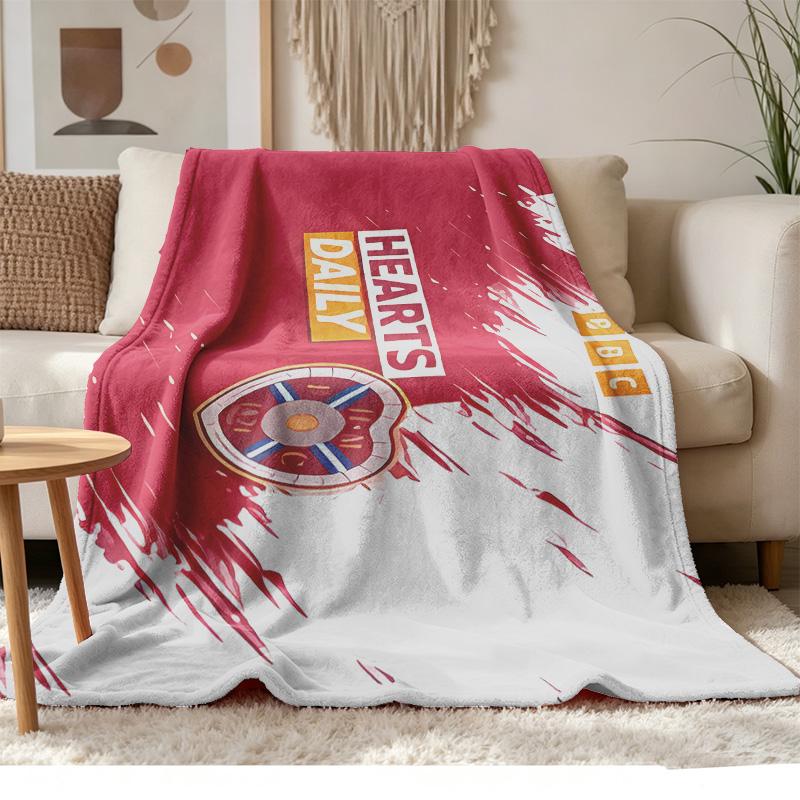 Heart of Midlothian Morbida e confortevole flanella Adatta per divani soggiorni campeggio all'aperto viaggi e fa anche un ottimo regalo di anniversario