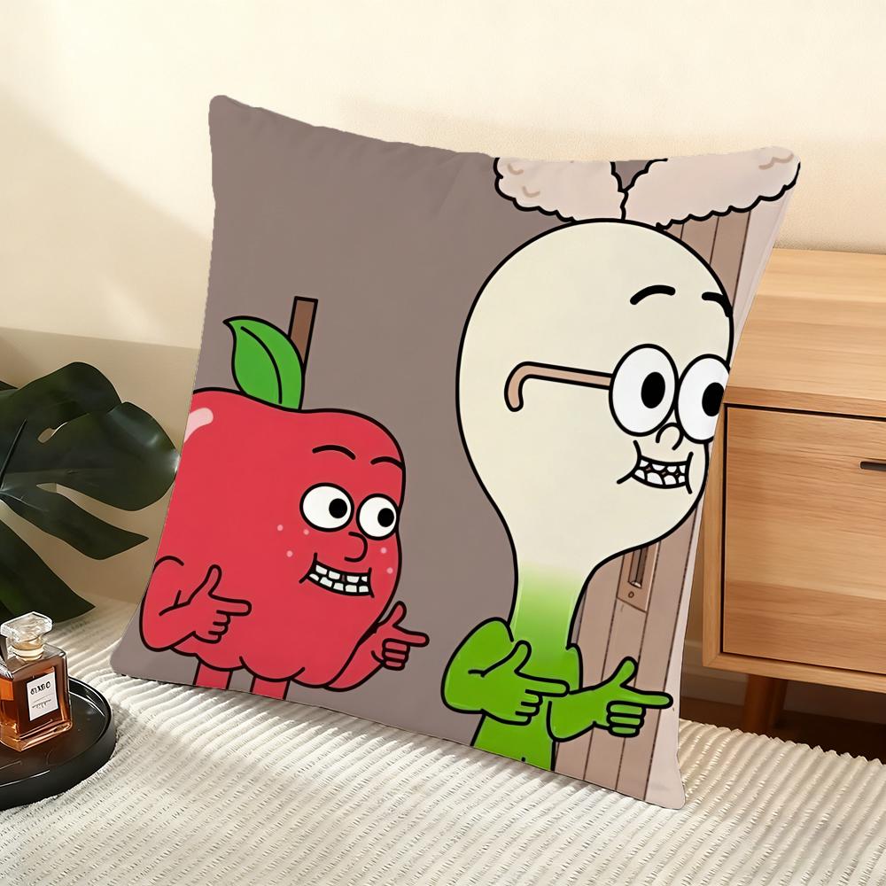 Anime Furit And Onion Cushion Cover Soft Short Plush Pillow Cover Smooth Cozy Texture Aesthetic Cushion Case Home Decor