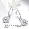 Elegant S925 Earrings With Large English Zircon, Long Hanging