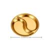 Stainless Steel Circular Divided Plate Sauce Dish Food Sauce Dish For Roast Meat Dipping Household Seasoning Snack Plate Kitchen
