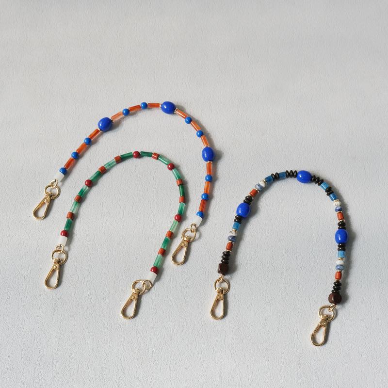 New Fashion Woman Bag Accessory Detachable Blue Beaded Chains Cute Acrylic Luxury Strap Women Elegant Bag Acrylic Handle Chain