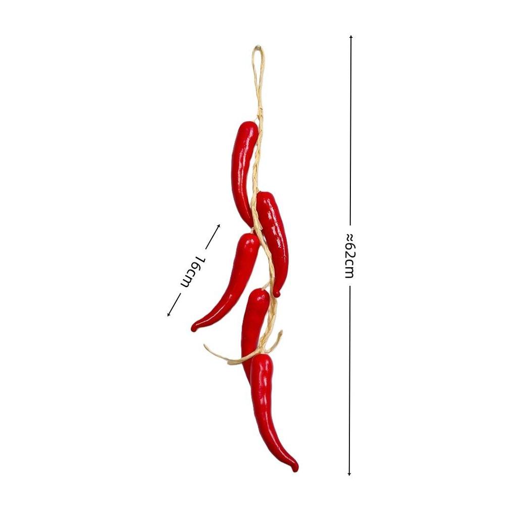 Realistic Hanging Vegetable String: Chili, Potato, Corn, Garlic, Peanut Props for Yard or Restaurant Decor