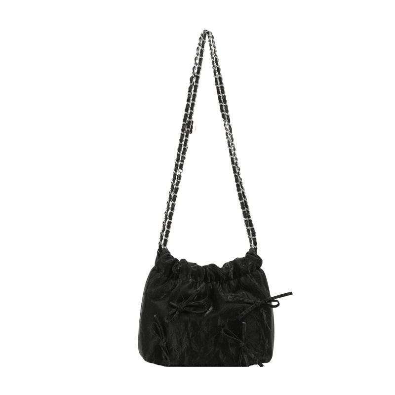 

Casual large-capacity bag women s new women s bag summer popular pleated chain single shoulder messenger bag bucket bag