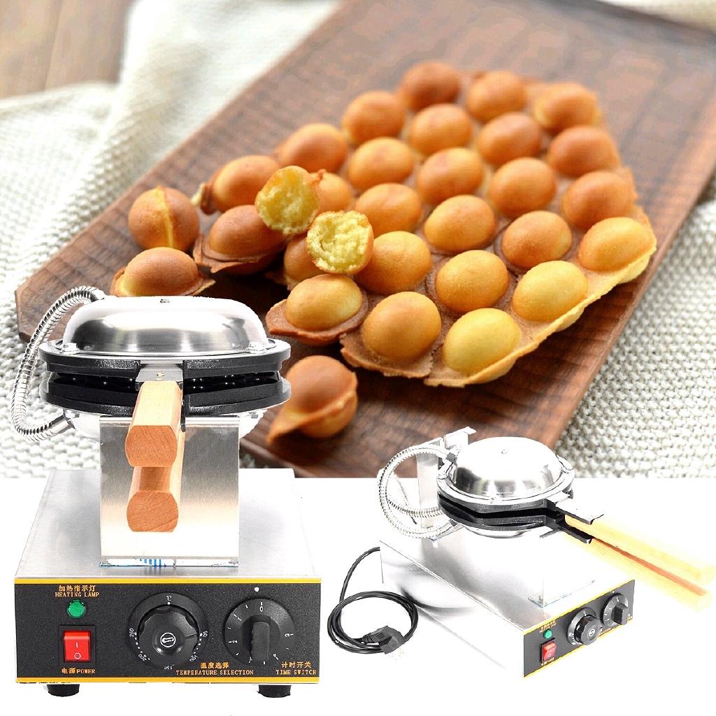 1.1 Kw Non-stick Commercial Electric Waffle Maker Waffle Baker Ice Cream Crispy Cone Making Machine Bubble Egg Cake Eggettes Oven