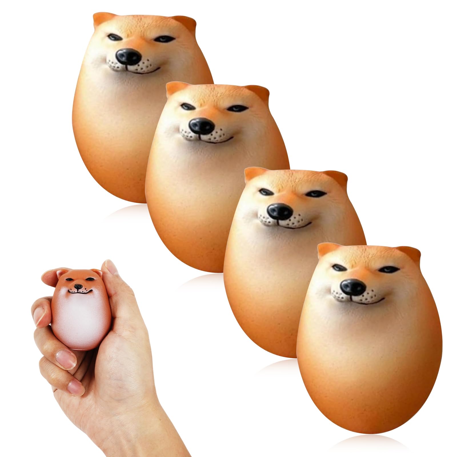 Sediven Shibako Squishy Toy Shiba Inu Egg Stress Relief Creative Animal Toy Grip Educational Funny Birthday Pressure-Relief Toy