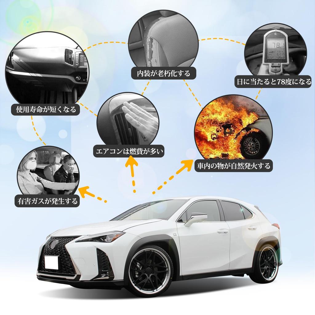 Coleya Lexus UX10 Series Exclusive Car Front Car Sunshade High Window Thin UV Sleeping In the Heat Stroke High Temperature Car Foldable Sun Car