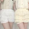 Anti Exposure JK Petticoat Elastic Tutu Puffy Skirt Comfortable Lace Pumpkin Pants  Women
