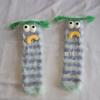 A pair of ugly cute funny socks women's medium tube socks autumn and winter floor sleeping socks coral fleece home hair fluffy c