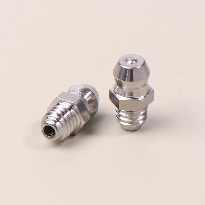 10Pcs 201 Stainless Steel M6 Thread Straight Hydraulic Grease Fitting Grease Nozzle Connection Grease Nipples For Bearing