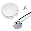 1 buc Buton Rotativ Cadă Buton Control Cadă Pop-Up Diametru 75mm Diametru Gaura 10mm Plastic Crom Accesorii Baie