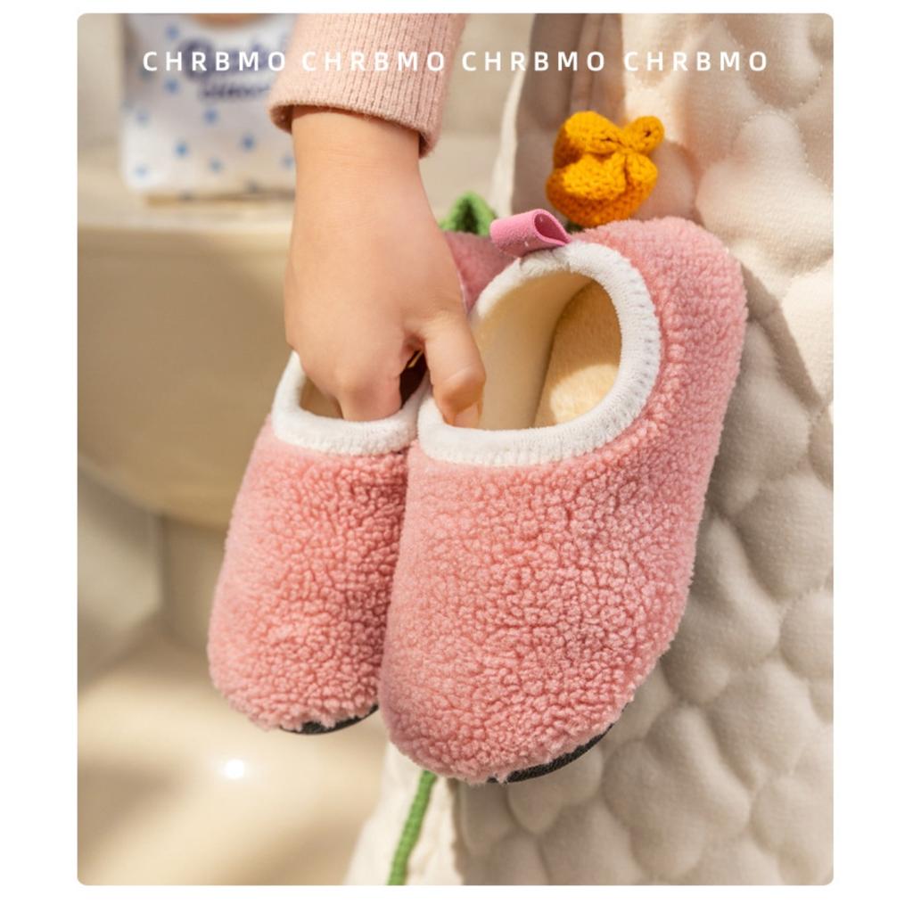 Kinder Baumwollpantoffeln Baby Junge Niedlich Indoor Zuhause Boden Socken Schuhe Anti-Rutsch Weiche Sohle Plüsch Mädchen Baumwollschuhe