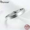 BAMOER High Quality 925 Sterling Silver Wedding Ring Classic Round Finger Ring Women Wedding Engagement Jewelry Gift SCR343