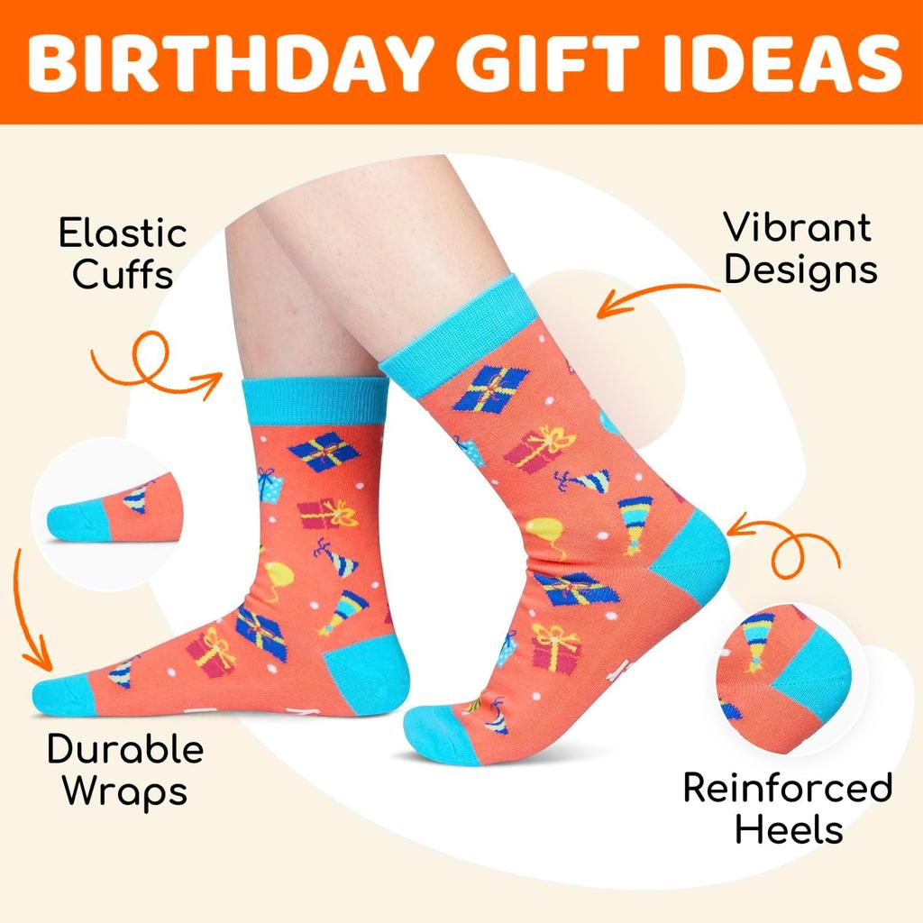 HAPPYPOP Sweet 16 Gifts Socks - Birthday Gift Ideas for 16 Year Old Teen Girls Boys