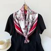 Silk Scarf 90cm Women's New Printed Wrap Scarf Satin Scarf Large Square Scarf Shawl Silk Scarf